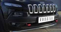 15 999 р. Одинарная защита переднего бампера (Trailhawk 63 мм) SLITKOFF Jeep Cherokee KL дорестайлинг (2014-2017)  с доставкой в г. Майкоп. Увеличить фотографию 3