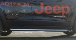 19 999 р. Защита порогов из круглой (Trailhawk, нержавейка 63 мм) SLITKOFF  Jeep Cherokee  KL (2014-2017) дорестайлинг  с доставкой в г. Майкоп. Увеличить фотографию 2