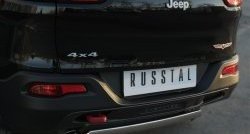 11 549 р. Защита заднего бампера (Trailhawk, Ø75x42 мм, нержавейка) Russtal Jeep Cherokee KL дорестайлинг (2014-2017)  с доставкой в г. Майкоп. Увеличить фотографию 3