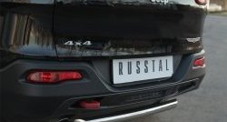 14 999 р. Защита заднего бампера (Trailhawk, 63 мм, нержавейка) SLITKOFF Jeep Cherokee KL дорестайлинг (2014-2017)  с доставкой в г. Майкоп. Увеличить фотографию 3