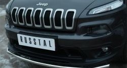 14 549 р. Одинарная защита переднего бампера из трубы диаметром 42 мм SLITKOFF Jeep Cherokee KL дорестайлинг (2014-2017)  с доставкой в г. Майкоп. Увеличить фотографию 4