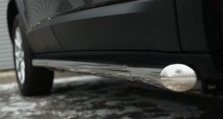 9 999 р. Защита порогов из круглой трубы диаметром 63 мм SLITKOFF  Jeep Cherokee  KL (2014-2017) дорестайлинг  с доставкой в г. Майкоп. Увеличить фотографию 3