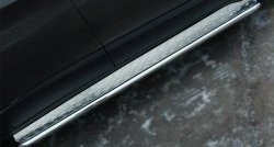 24 649 р. Широкая защита порогов SLITKOFF  Jeep Cherokee  KL (2014-2017) дорестайлинг  с доставкой в г. Майкоп. Увеличить фотографию 2