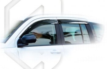 Дефлектора окон CA-Plastiс Jeep Compass  MK (2011-2015) рестайлинг (Classic полупрозрачный, Без хром.молдинга)