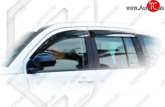 1 899 р. Дефлектора окон CA-Plastiс  Jeep Compass  MK (2011-2015) рестайлинг (Classic полупрозрачный, Без хром.молдинга)  с доставкой в г. Майкоп