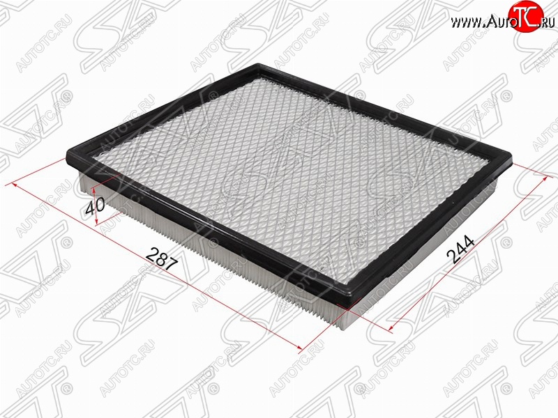 273 р. Фильтр воздушный двигателя SAT (287х244х40 mm)  INFINITI QX56  JA60 (2004-2010), Jeep Grand Cherokee  WJ (1998-2005), Nissan Pathfinder  R51 (2004-2014)  с доставкой в г. Майкоп