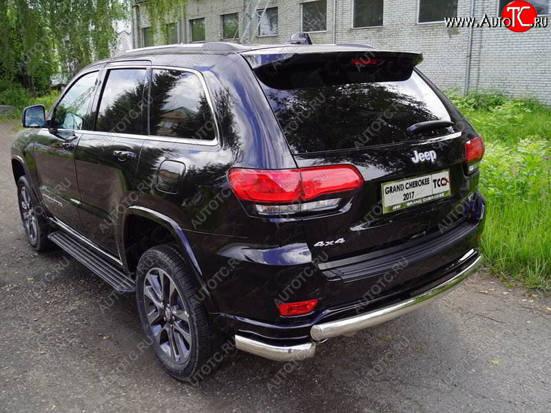 23 899 р. Защита заднего бампера(овальная длинная) ТСС (нержавейка d 75х42)мм  Jeep Grand Cherokee  WK2 (2017-2022) 2-ой рестайлинг  с доставкой в г. Майкоп