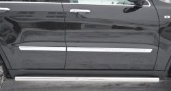70 999 р. Защита порогов из круглой трубы диаметром 63 мм Russtal Jeep Grand Cherokee WK2 дорестайлинг (2010-2013) (Защита порогов с со скосами на торцах (вариант 1))  с доставкой в г. Майкоп. Увеличить фотографию 5