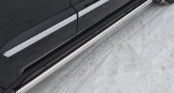 70 999 р. Защита порогов из круглой трубы диаметром 63 мм Russtal Jeep Grand Cherokee WK2 дорестайлинг (2010-2013) (Защита порогов с со скосами на торцах (вариант 1))  с доставкой в г. Майкоп. Увеличить фотографию 6