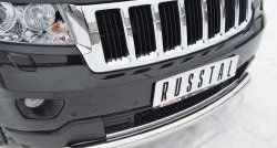 16 899 р. Одинарная защита переднего бампера диаметром 76 мм SLITKOFF Jeep Grand Cherokee WK2 дорестайлинг (2010-2013)  с доставкой в г. Майкоп. Увеличить фотографию 2
