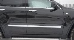 Широкая защита порогов SLITKOFF Jeep Grand Cherokee  WK2 (2010-2013) дорестайлинг