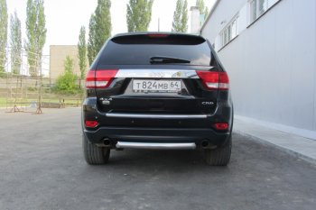 Защита заднего бампера из трубы d76 Slitkoff (короткая) Jeep Grand Cherokee  WK2 (2010-2013) дорестайлинг