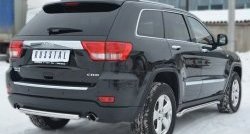 12 549 р. Одинарная защита заднего бампера из трубы диаметром 63 мм SLITKOFF Jeep Grand Cherokee WK2 дорестайлинг (2010-2013)  с доставкой в г. Майкоп. Увеличить фотографию 3