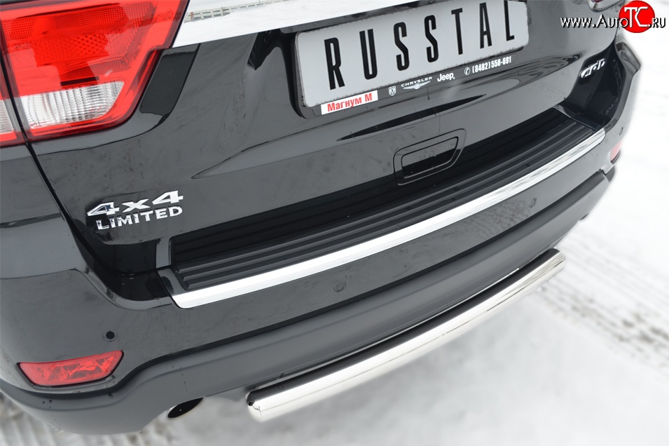 12 549 р. Одинарная защита заднего бампера из трубы диаметром 63 мм SLITKOFF Jeep Grand Cherokee WK2 дорестайлинг (2010-2013)  с доставкой в г. Майкоп
