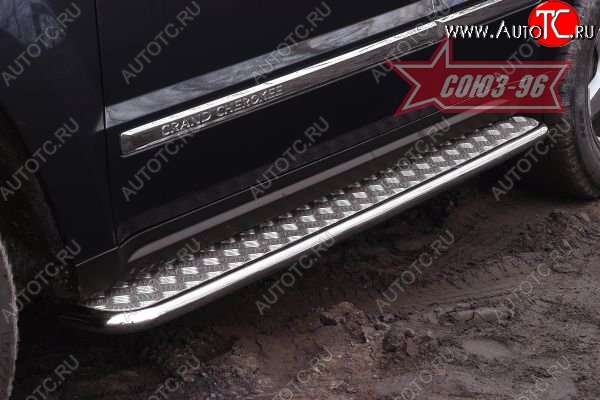 15 434 р. Защита переднего бампера одинарная Souz-96 (d60). Jeep Grand Cherokee WK (2004-2010)  с доставкой в г. Майкоп