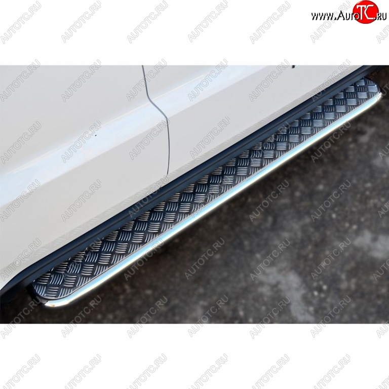 22 999 р. Широкая защита порогов с трубой диаметром 42 мм SLITKOFF v2  Jeep Grand Cherokee  WK2 (2010-2013) дорестайлинг  с доставкой в г. Майкоп