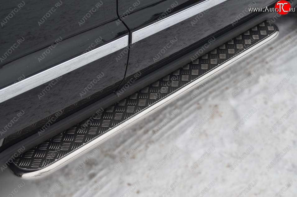 35 549 р. Широкая защита порогов с трубой диаметром 42 мм SLITKOFF v3  Jeep Grand Cherokee  WK2 (2010-2013) дорестайлинг  с доставкой в г. Майкоп