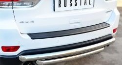 17 699 р. Защита заднего бампера (2 трубы Ø63 мм, дуги, нержавейка) SLITKOFF  Jeep Grand Cherokee  WK2 (2013-2018) 1-ый рестайлинг  с доставкой в г. Майкоп. Увеличить фотографию 2