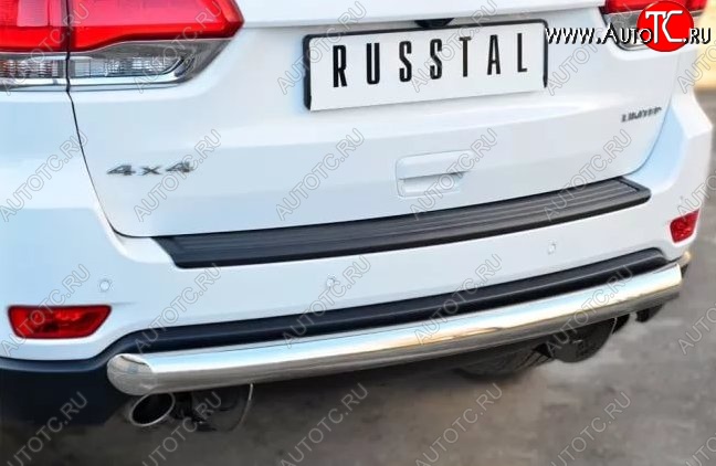 14 599 р. Защита заднего бампера (Ø76 мм, нержавейка, overland) SLITKOFF Jeep Grand Cherokee WK2 дорестайлинг (2010-2013)  с доставкой в г. Майкоп