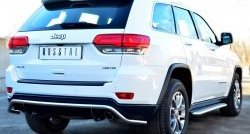 16 449 р. Защита заднего бампера (Ø42 мм волна, нержавейка) SLITKOFF  Jeep Grand Cherokee  WK2 (2010-2013) дорестайлинг  с доставкой в г. Майкоп. Увеличить фотографию 4