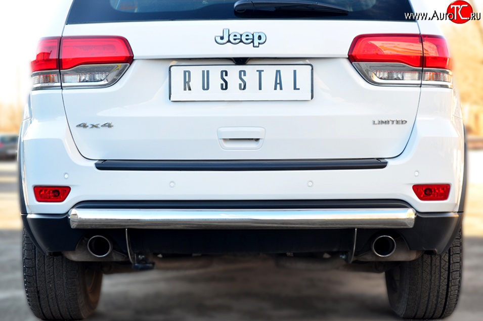 14 599 р. Одинарная защита заднего бампера из трубы диаметром 76 мм SLITKOFF Jeep Grand Cherokee WK2 дорестайлинг (2010-2013)  с доставкой в г. Майкоп