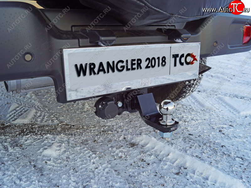 15 999 р. Фаркоп (тягово-сцепное устройство) TCC  Jeep Wrangler  JL (2018-2024) 3 дв. дорестайлинг (Оцинкованный, шар E - нержавейка)  с доставкой в г. Майкоп