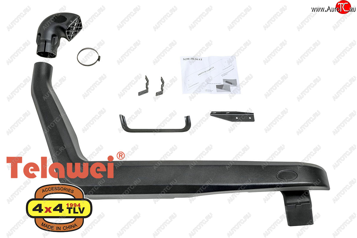 9 419 р. Шноркель Telawei (3.6L c 2012, 2.8 CRD до 2011) Jeep Wrangler JK 3 дв. дорестайлинг (2006-2010)  с доставкой в г. Майкоп