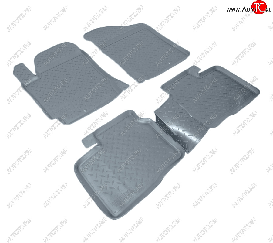 2 899 р. Коврики салона Norplast Unidec  KIA Cerato Koup  1 TD (2008-2013) купе (серые)  с доставкой в г. Майкоп