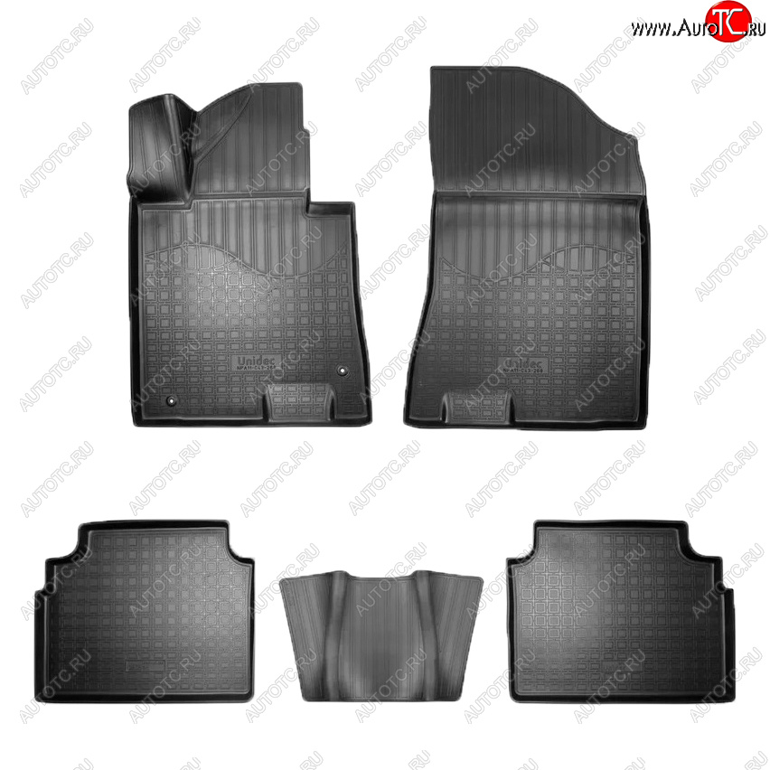 2 569 р. Коврики салона Norplast  KIA K5  DL (2019-2022) (Цвет: черный)  с доставкой в г. Майкоп