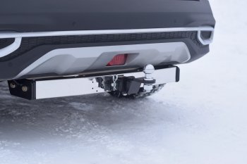 18 039 р. Фаркоп Petroil Tuning (съемный квадрат, с нержавеющей пластиной) KIA Seltos (2019-2025)  с доставкой в г. Майкоп. Увеличить фотографию 4