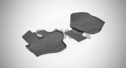 Износостойкие коврики в салон с рисунком Сетка SeiNtex Premium 2 шт. (резина) KIA Bongo  PU (2012-2025) 4- рестайлинг