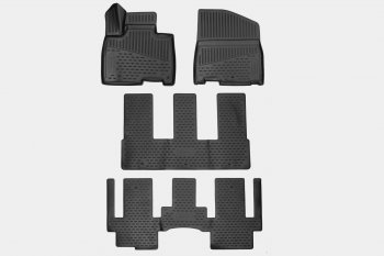 Комплект 3D ковриков салона Element (полиуретан) KIA Carnival KA4 минивэн рестайлинг (2023-2025)