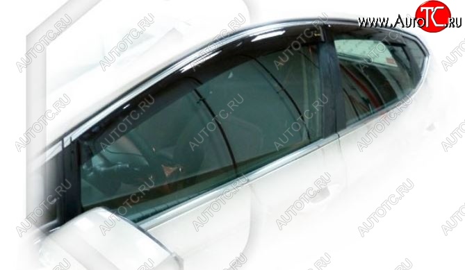 1 999 р. Дефлектора окон CA-Plastiс KIA Ceed 2 JD рестайлинг, хэтчбэк (2015-2018) (Classic полупрозрачный, Без хром молдингов)  с доставкой в г. Майкоп