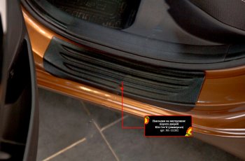 Накладки порожков салона RA KIA Ceed 2 JD рестайлинг, хэтчбэк (2015-2018) (Задние)