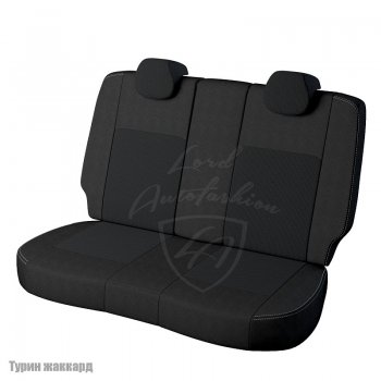 5 299 р. Чехлы для сидений Lord Autofashion Турин (жаккард)  KIA Ceed  3 CD (2018-2025) универсал, хэтчбэк (Черный, вставка Эльбрус)  с доставкой в г. Майкоп. Увеличить фотографию 2