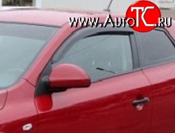 999 р. Комплект дефлекторов окон (ветровиков) 4 шт. (хетчбек, 3 дв.) Russtal KIA Ceed 1 ED дорестайлинг, хэтчбэк 5 дв. (2006-2010)  с доставкой в г. Майкоп