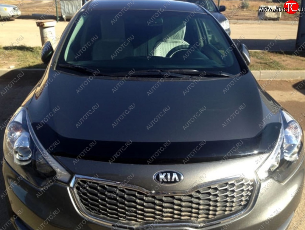 569 р. Дефлектор капота SIM KIA Cerato 3 YD дорестайлинг седан (2013-2016)  с доставкой в г. Майкоп