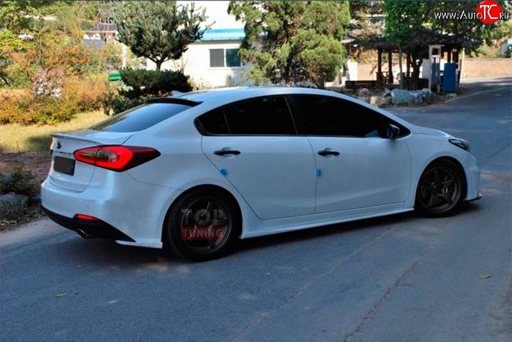 4 049 р. Пороги накладки Drive  KIA Cerato  3 YD (2013-2016) дорестайлинг седан (Неокрашенные)  с доставкой в г. Майкоп