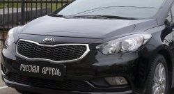 1 029 р. Реснички на фары RA  KIA Cerato  3 YD (2013-2016) дорестайлинг седан (Неокрашенные)  с доставкой в г. Майкоп. Увеличить фотографию 2