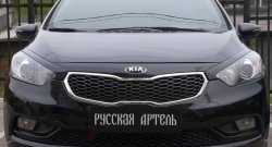 1 029 р. Реснички на фары RA  KIA Cerato  3 YD (2013-2016) дорестайлинг седан (Неокрашенные)  с доставкой в г. Майкоп. Увеличить фотографию 3