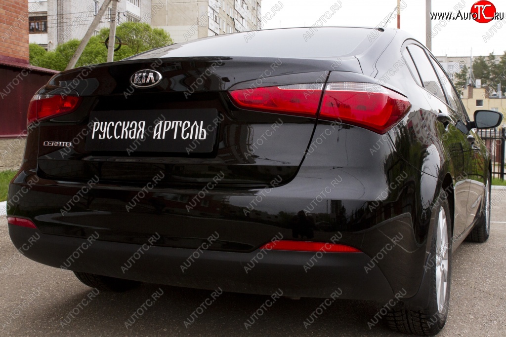 1 039 р. Реснички на фонари RA  KIA Cerato  3 YD (2013-2016) дорестайлинг седан (Неокрашенные)  с доставкой в г. Майкоп