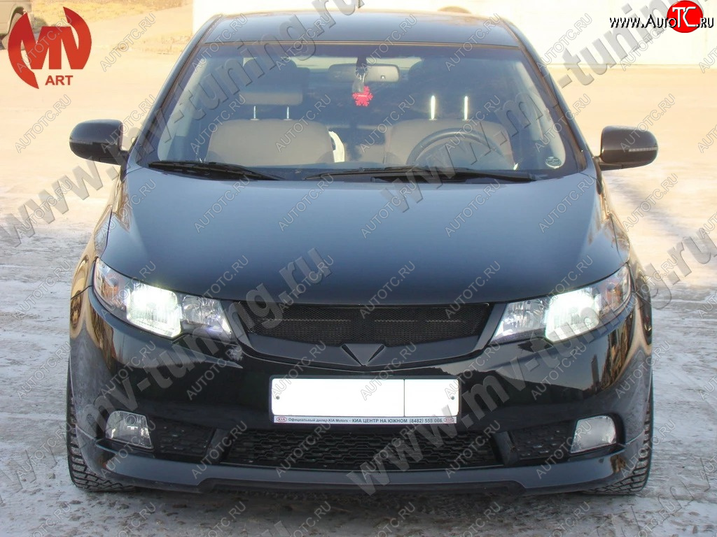 2 999 р. Решетка радиатора (без сетки) MV-Tuning KIA Cerato 2 TD седан (2008-2013) (Неокрашенная)  с доставкой в г. Майкоп