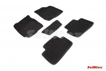 Комплект 3D ковриков в салон (ворсовые / чёрные) Seintex KIA Cerato  2 TD (2008-2013) седан