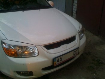1 149 р. Реснички на фары CT KIA Cerato 1 LD хэтчбэк (2004-2007) (Неокрашенные)  с доставкой в г. Майкоп. Увеличить фотографию 2