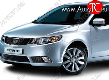 4 599 р. Левое крыло SAT (Тайвань) KIA Forte хэтчбек (2008-2013) (Неокрашенное)  с доставкой в г. Майкоп