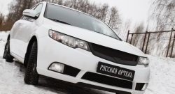 4 199 р. Решётка радиатора (Forte) RA KIA Cerato 2 TD седан (2008-2013) (Поверхность глянец (под окраску), Неокрашенная)  с доставкой в г. Майкоп. Увеличить фотографию 2
