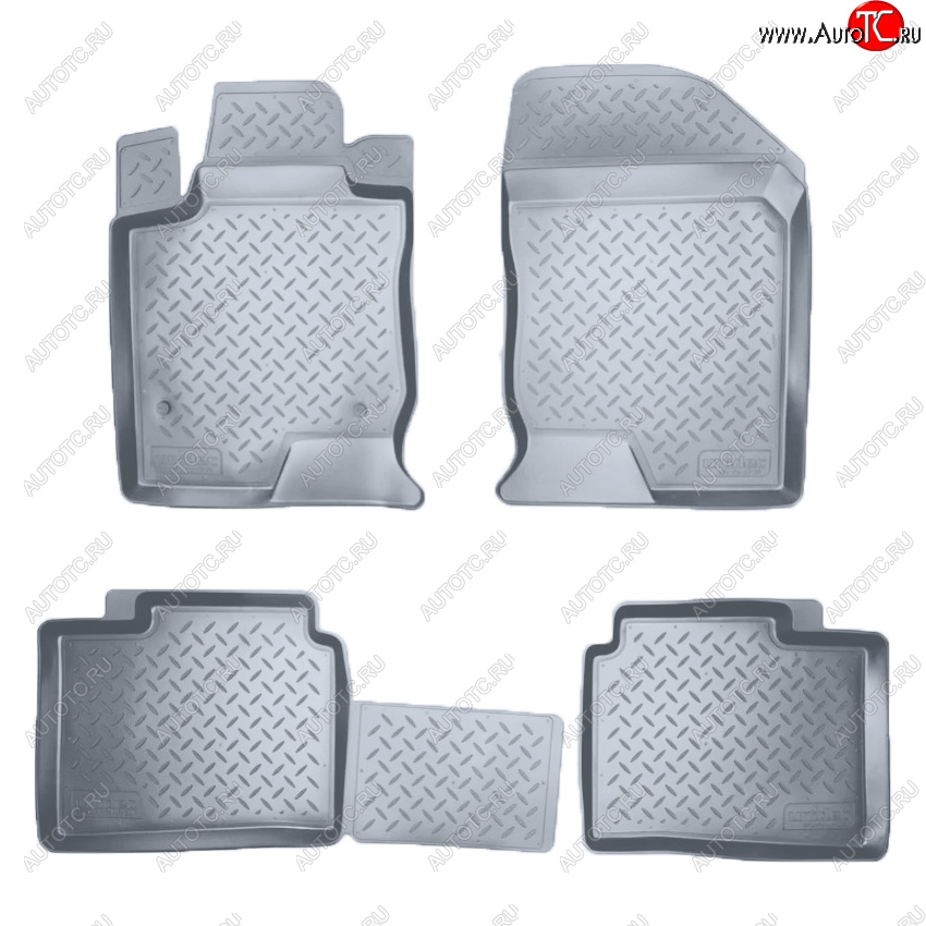 3 179 р. Коврики салона Norplast Unidec  KIA Magentis (2005-2010) (Цвет: серый)  с доставкой в г. Майкоп