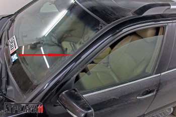 1 699 р. Водостоки (дефлектора) лобового стекла Стрелка 11 KIA Mohave HM дорестайлинг (2008-2017)  с доставкой в г. Майкоп. Увеличить фотографию 2