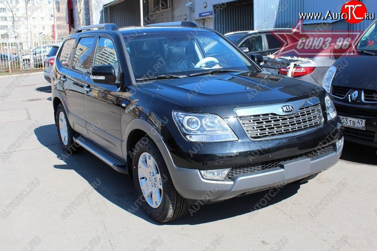 9 899 р. Пороги из алюминиевого профиля Souz-96 KIA Mohave HM дорестайлинг (2008-2017)  с доставкой в г. Майкоп