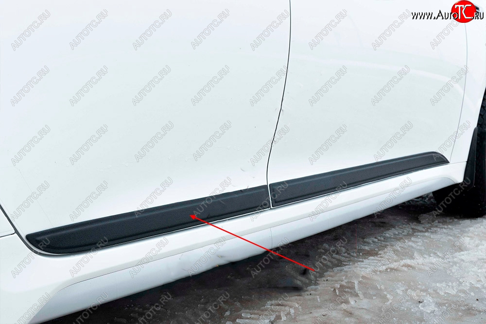 619 р. Молдинг двери RA (задний правый) KIA Optima JF седан рестайлинг (2018-2020) (Поверхность шагрень)  с доставкой в г. Майкоп